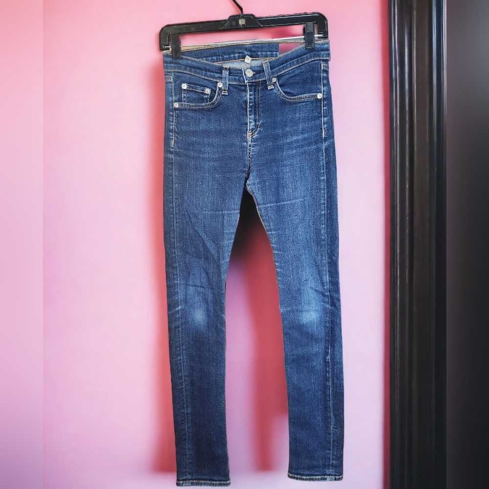 Rag & Bone High Rise Skinny Dark/ Heritage Wash Size 27